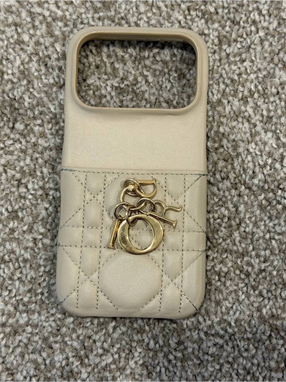 Lady Christian Dior Lambskin Beige 17 Pro